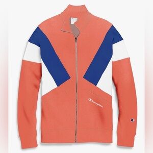 Men’s Champion Reverse Weave Track Jacket Full Zip Pockets Colorblock Small